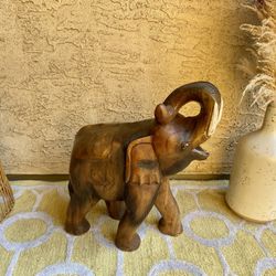 Vintage Wooden Elephant