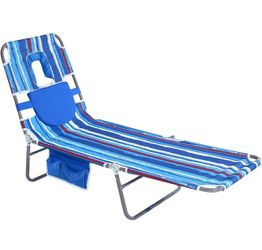 SUNNYFEEL Beach Lounge Chair, Backpack Reclining Beach Chairs Lay Flat, Sun Face Down Tanning Chair, Folding Camping Chairs Portable Camp Cot with Bac