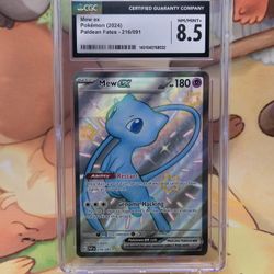 Graded Pokemon Mew ex Paldean Fates CGC 8.5