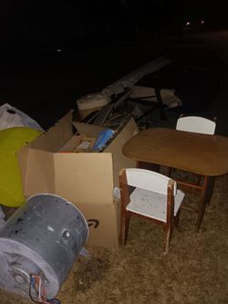 Free mattress kids table with chairs area rug