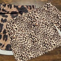 Two Animal Print Skirts