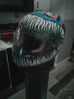 Full-Face Motorcycle Helmet Graphic Design