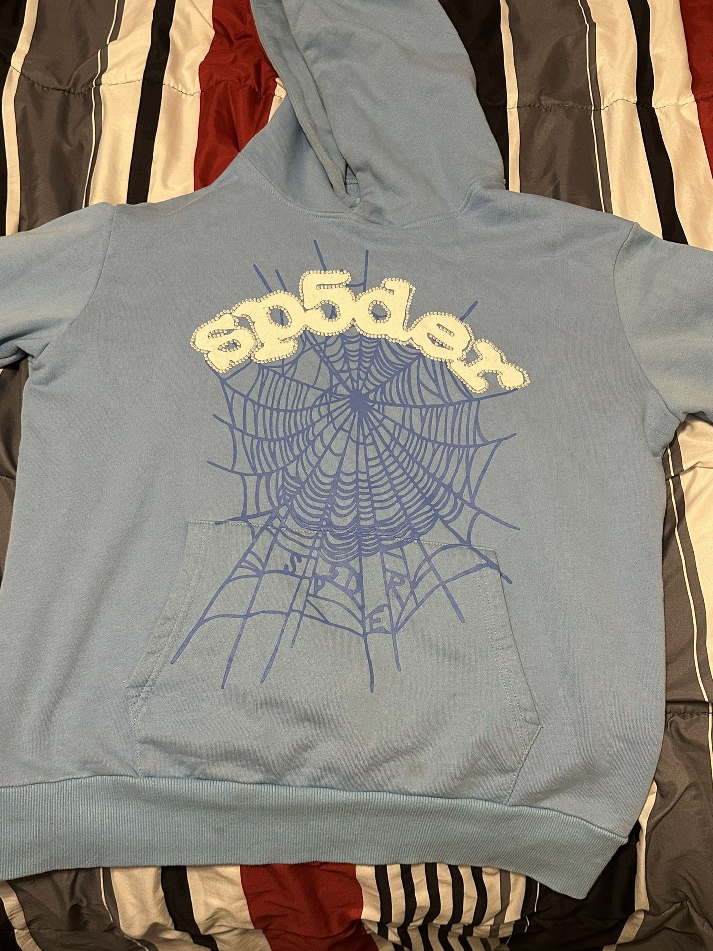 SKY BLUE SP5DER HOODIE SZ M