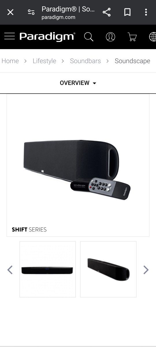 Paradigm High Quality Premium Bluetooth Sound Bar With Wireles Sub