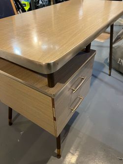 Mid-Century Modern Desk with Drawers