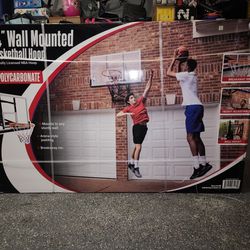 Dropped Price NBA Official 54" Wall Mounted Basketball Hoop With Polycarbonate