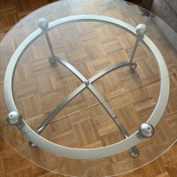 glass top coffee table