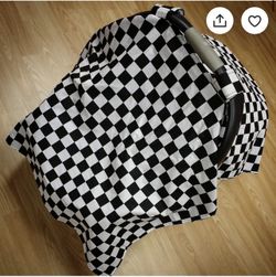 checkered car seat cover