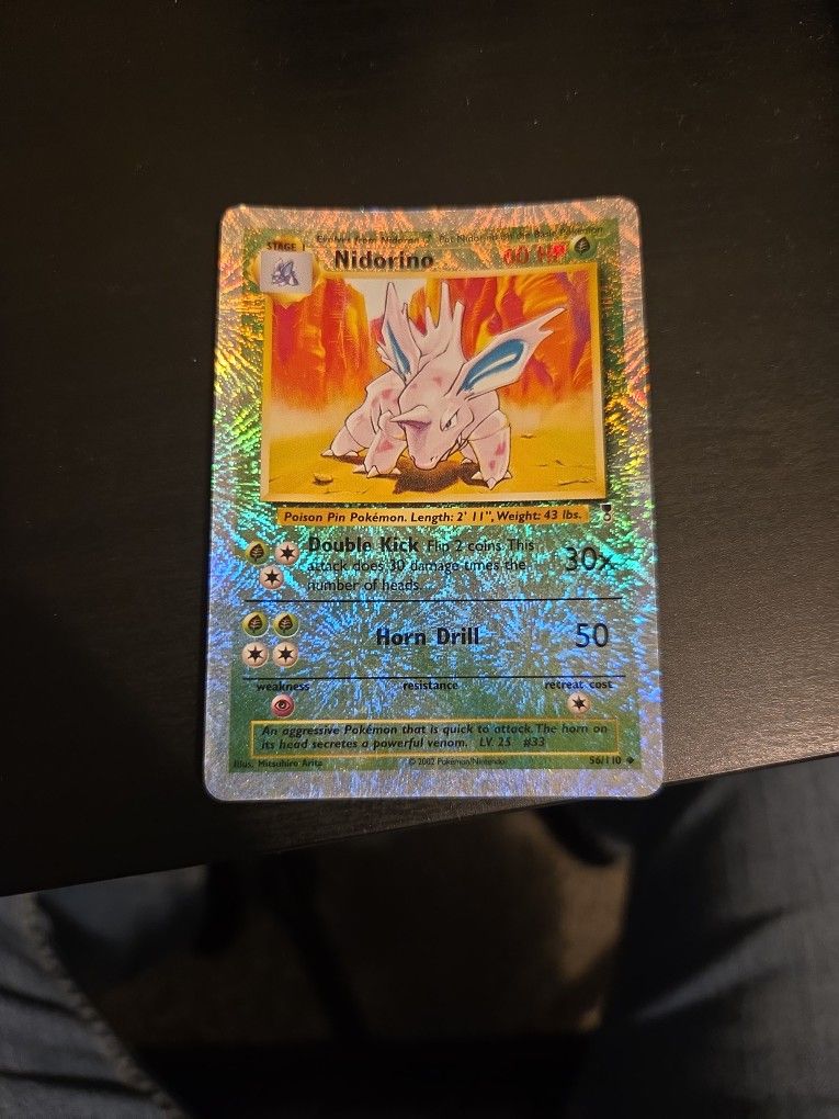 Nidorino Reverse Holographic Pokémon Card