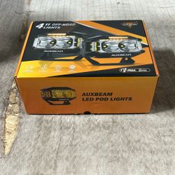 V-MAX SERIES | 4 INCH 72W 6960LM SPOT BEAM SIDE SHOOTER LED RECTANGULAR POD LIGHTS WITH AMBER DRL  Sku: ZD000897 