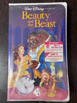 Disney Beauty and the Beast VHS 1992 Black Diamond #1325 Unopened Wrap Tear