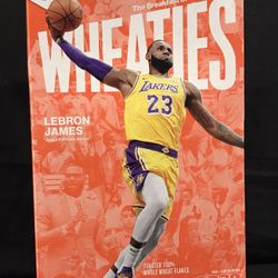 LEBRON JAMES Wheaties Box Los Angeles Lakers 15.6 oz Full Cereal Box Unopened