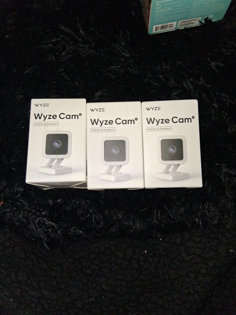 3 Indoor/Outdoor Wired Wyze Cams