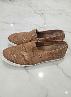 Lauren Ralph Lauren Janis Size 11 Woven Slip-On Sneakers  – Chestnut Brown
