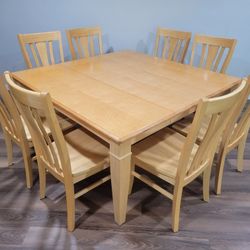 Table and 8 Chairs 