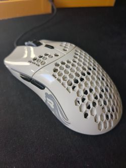 Glorious Model O- Minus Glossy White Lightweight RGB Gaming Mouse