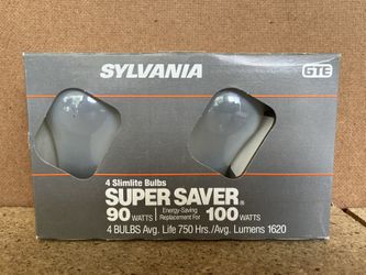 Lot of 72 Rare and Vintage Sylvania 90 Watt Super Saver Frosted Slimline Light Bulbs 