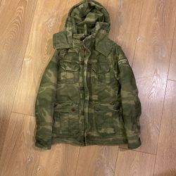 Boys Abercrombie Utility Parka Jacket Size Small