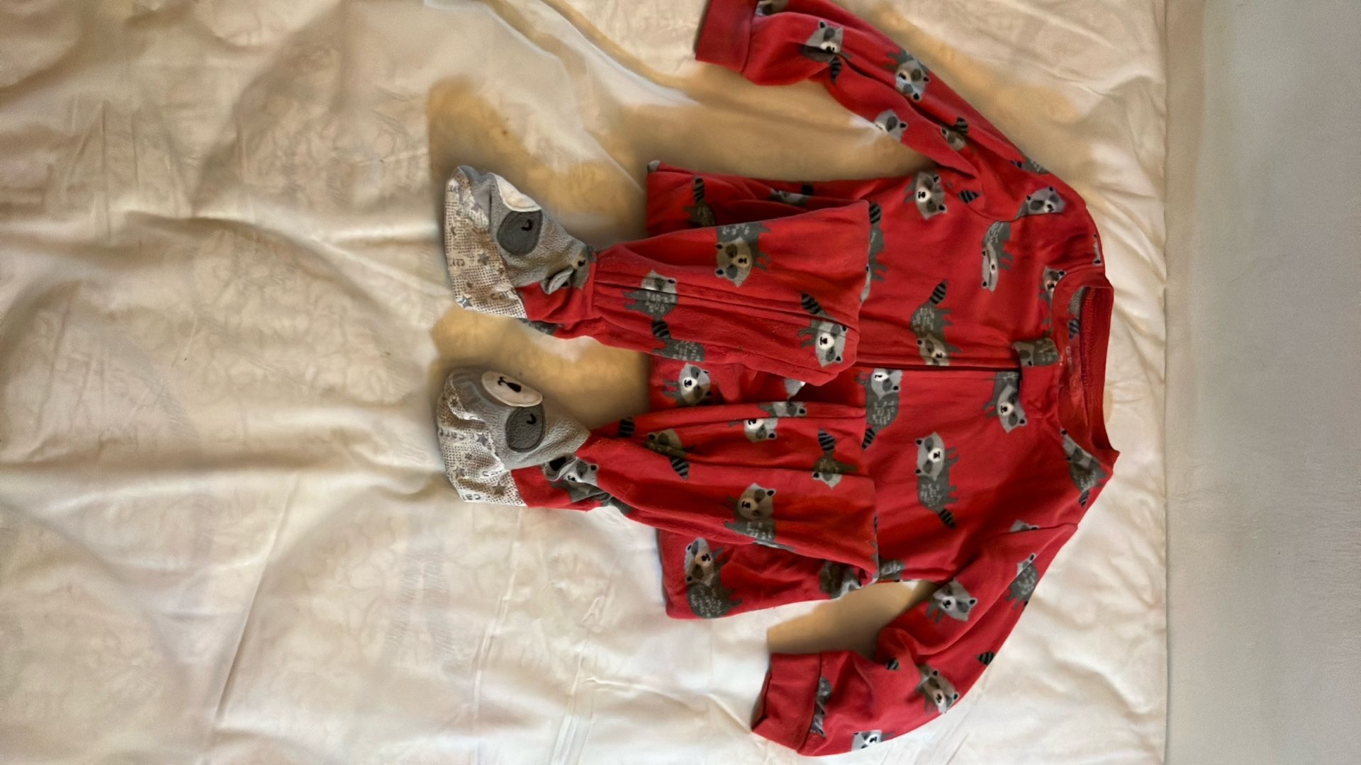 Excellent Baby Size 24m - 2t Fleece E Footed Pj Pajamas red/ blk plaid check Just one you Easy pick up in Orange just off Chapman Ave and 55 freewa