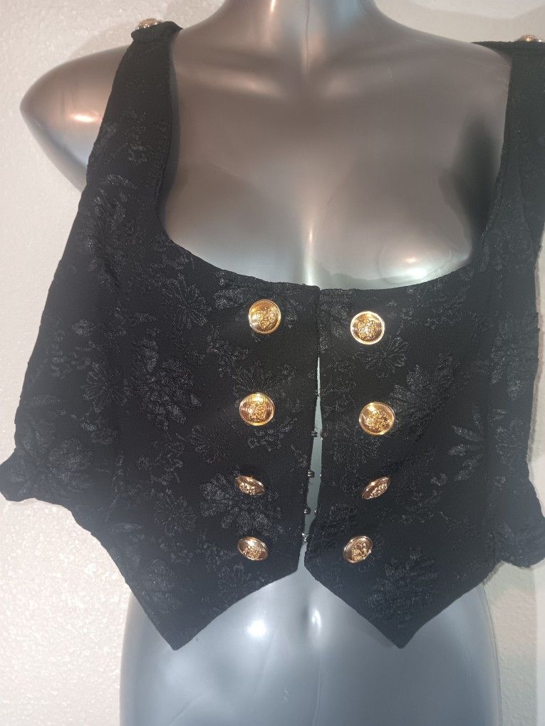 Buss Down Gold Button Vest