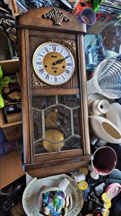 Vintage West German Black Forest Triple-Chime Mechanical Wall Clock