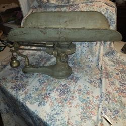 VTG 1930 Jacobs Bros Detecto-Lette Cast Iron 24" Junior Baby Weight Scale 24 lbs