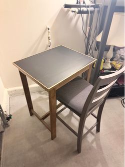 Tall table, tall chair