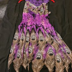 Purple Multi-color Dress Size L