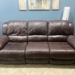 Two Separate 3 seater Reclining Sofas