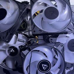 Lot of 10 PC Case Fans 120mm Arctic Corsair Musetex Gaming Cooling Fans