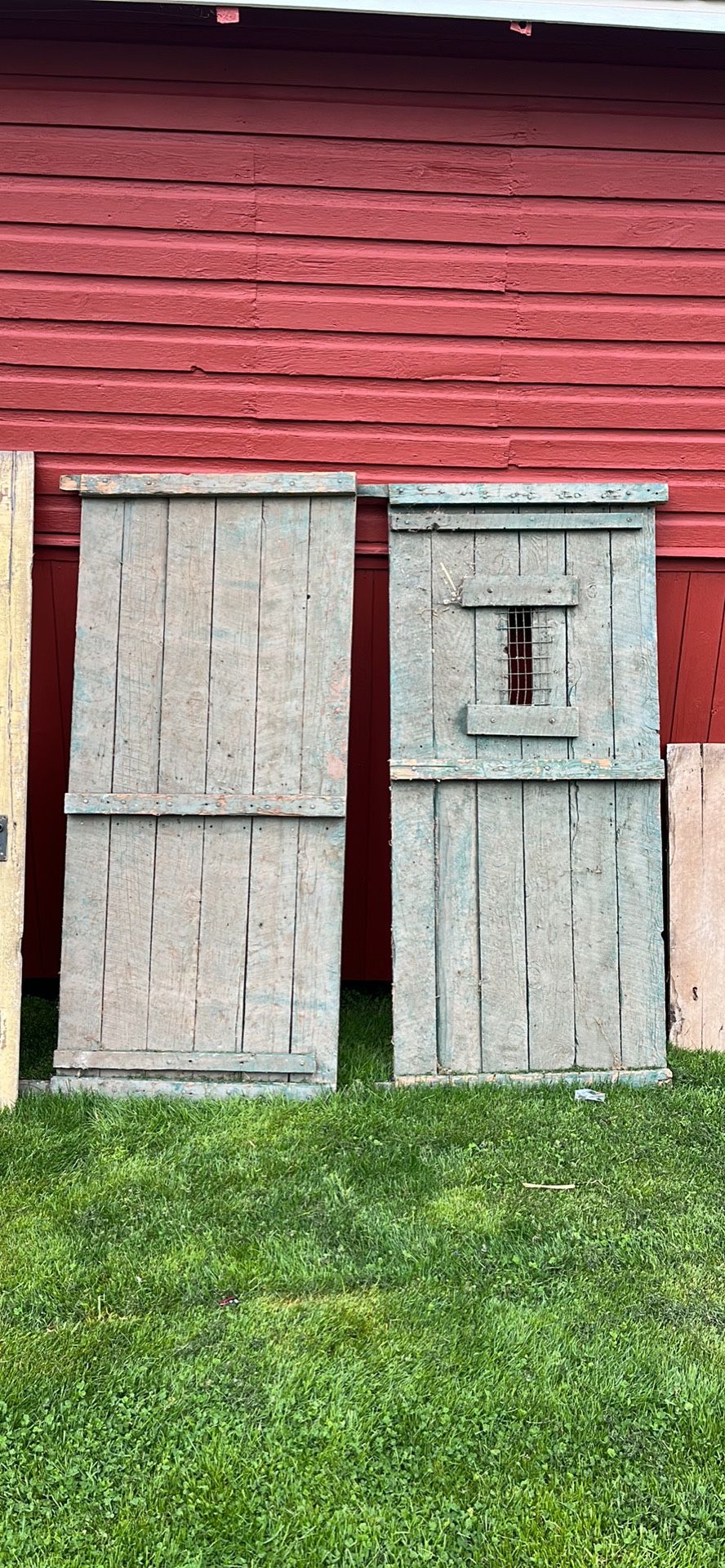 Matching Size 79 1/2 X 35 Antique Sliding Barn Doors
