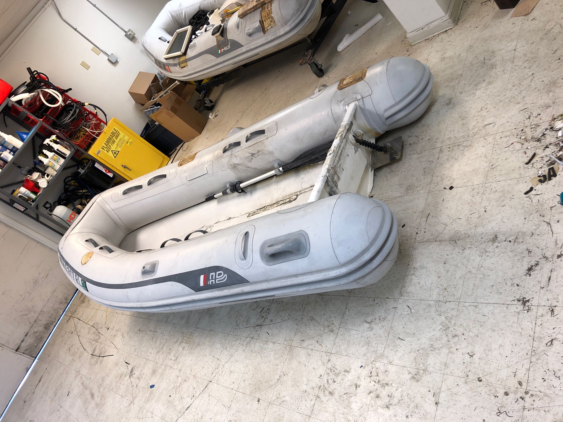 11’ AB inflatable boat with aluminum hull
