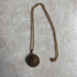 Vintage Vanda Gold Toned Perfume Locket