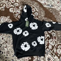 Black And White Denim Tears Hoodie Size Medium Brand New