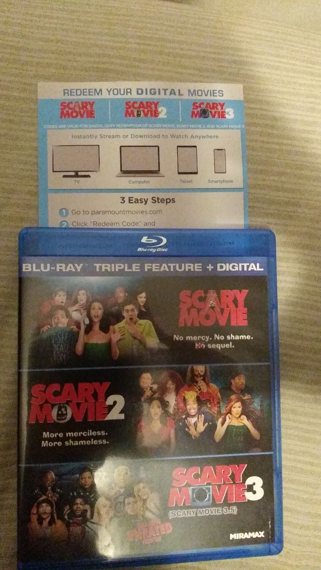 Scary Movie Triple Feature Digital Code