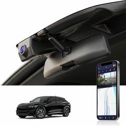 OEM Style Front 4K Dash Cam for Ford Mustang Mach-E 2021-2025 Hidden Design,WiFi & App Control,Loop Recording,G-Sensor,64GB Card