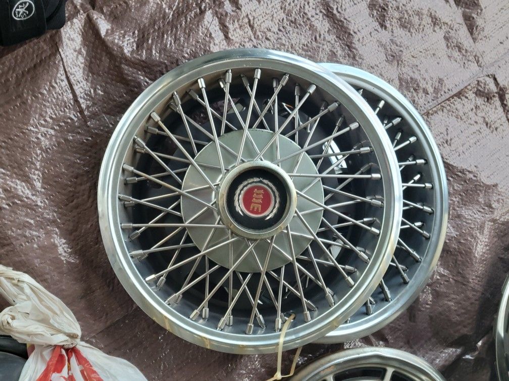 2 Vintage Ford Spoke Hub Caps
