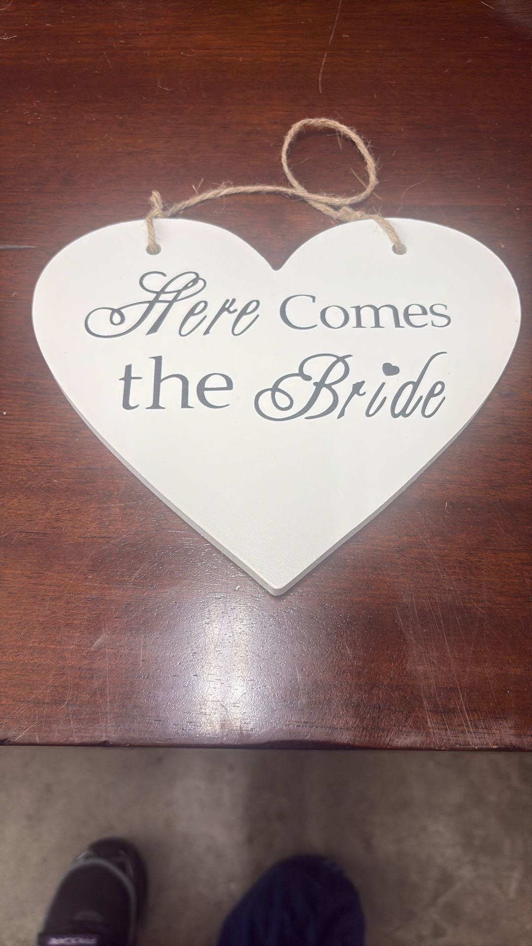 Heart Shaped Wood Sign