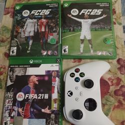 XBOX SERIES X FC 26, FC 25 AND FIFA 21 GAMES 🎮 WITH CONTROLLER BUNDLE $150 FINAL PRICE 