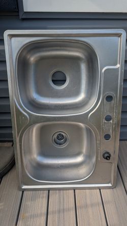 Stainless steel double sink