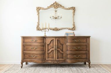 Vintage Solid Wood French Provincial Dixie Dresser/Sideboard