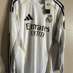 Adidas Real Madrid 25/26 Long Sleeve Home Jersey JN8884