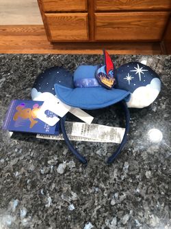 Disney World 50th Mickey Peter Pan's Flight Main Attraction Headband Ears.  Brand new with tags.  Smoke free home