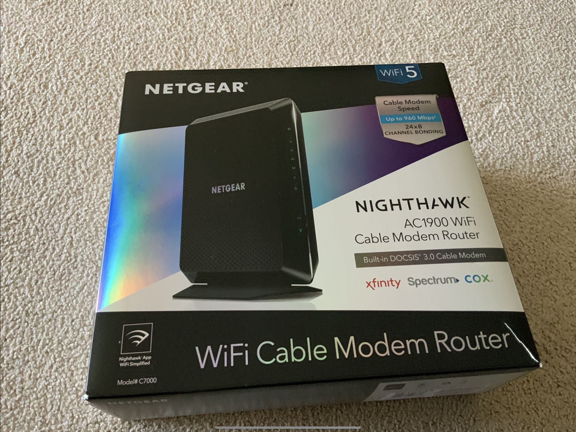 Netgear AC1900 Nighthawk Dual-Band Cable Modem Router