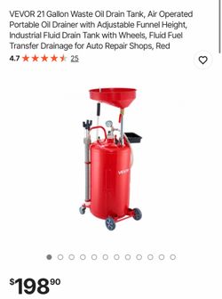 Tools /21 gallon oil drain tank/upright oil drain/automotive