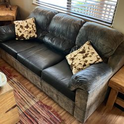 Suede Sleeper Sofa
