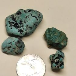 4pcs Turquoise Nuggets Stabilized Rough 100% Natural 