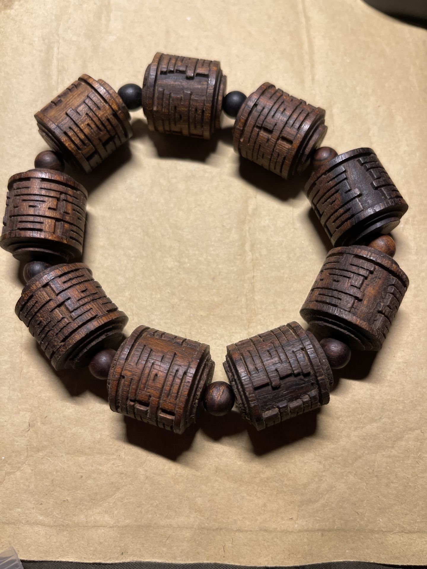 Fragrant Large Sandalwood /Rosewood Bracelet