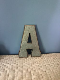 Galvanized Metal Letter ‘A’