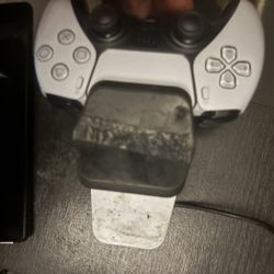 PS5 Controller with charging dock and gaming headphones 